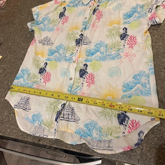 Jane & Delancy button down blouse resort wear size L - Picture 3 of 11